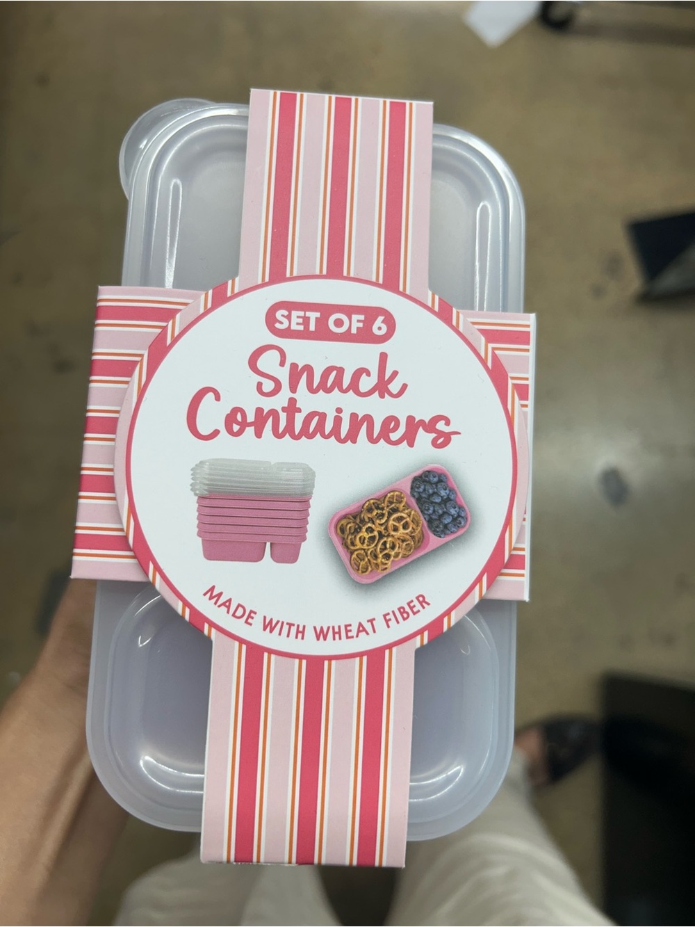 Snack Containers (Set of 6) - Pink - Picture 3 of 3